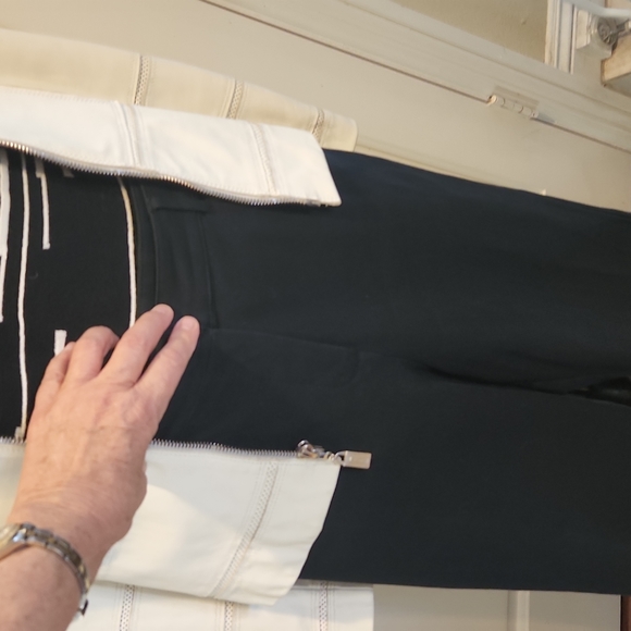 St. John leather jkt white M - Picture 2 of 14